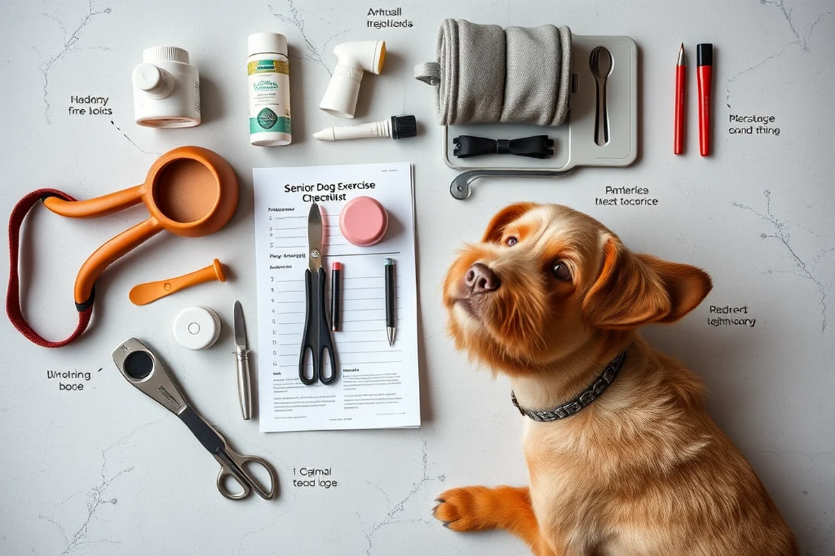 budget senior dog exercise checklist — Budget Senior Dog Exercise Checklist (the finished result)